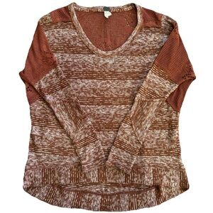 Free People We The Free Cutout Knit Top | Boho Slouchy High-Low XS